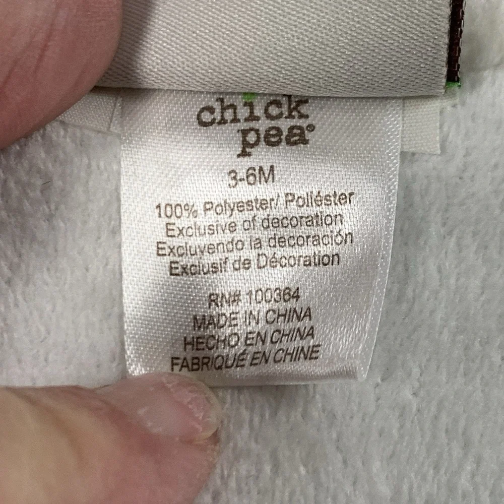 CHICK PEA Size 3-6 Months Baby Swaddle Blanket Cozy‎ Fleece Nursery Bear Papoose